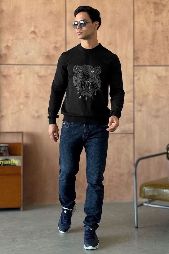 Чёрный свитшот Kenzo Tiger motif