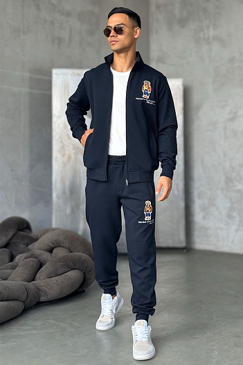 Тёмно-синий спортивный костюм Polo Ralph Lauren "Bear"   