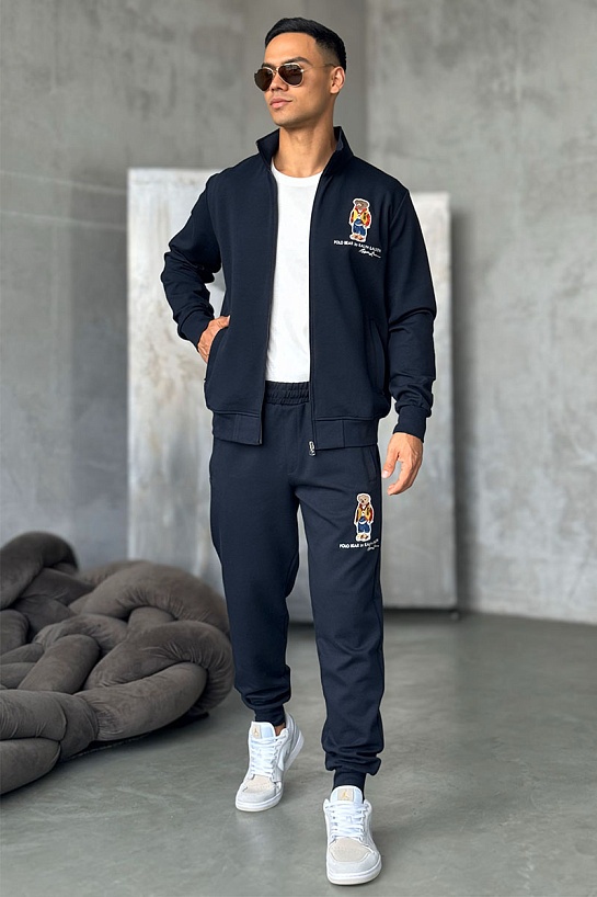Тёмно-синие спортивные штаны Polo Ralph Lauren "Bear"