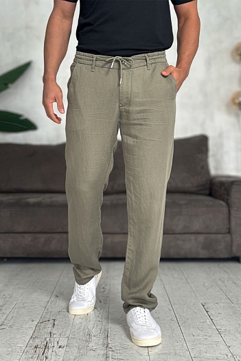Мужские брюки цвета хаки Loro Piana   