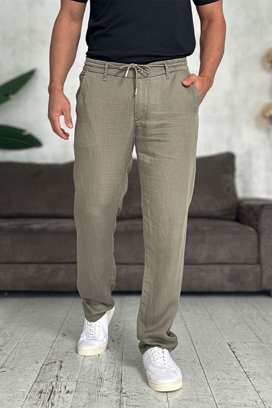 Мужские брюки цвета хаки Loro Piana