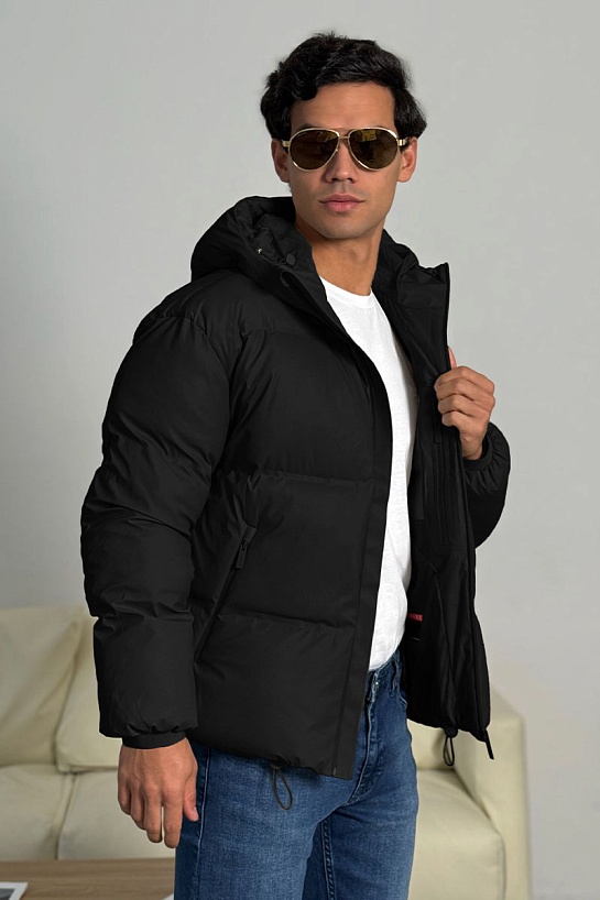 Мужской пуховик Prada Linea Rossa - Black