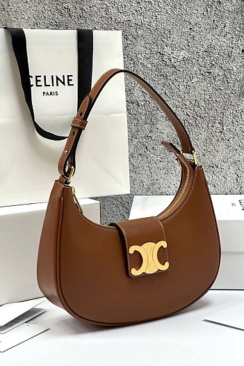 Женская сумка Celine Ava Tromphe Premium 24.5x17x9 см - Brown   