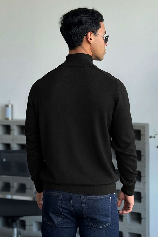 Кофта чёрного цвета Tommy Hilfiger quarter-zip