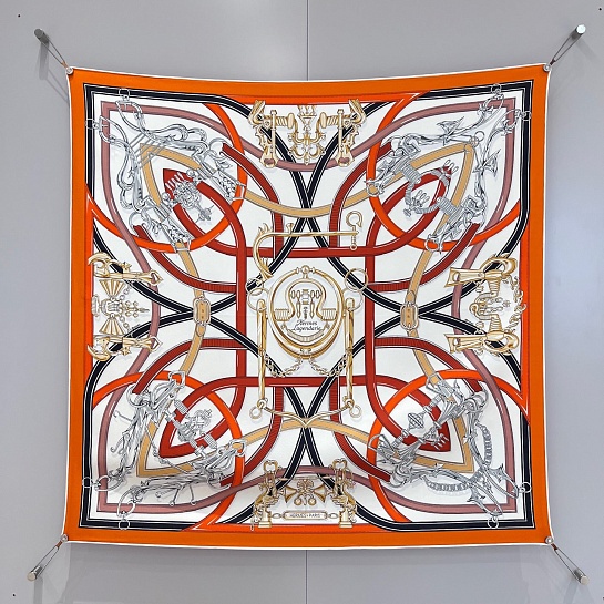 Платок Hermes Harnais Legendaire premium 87x88 см
