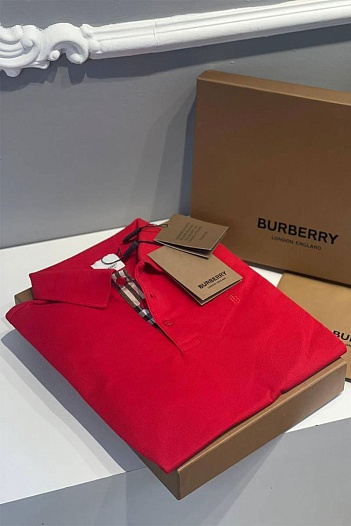 Классическое мужское поло Burberry TB - Red   