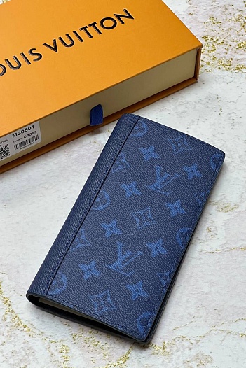 Кожаный бумажник Louis Vuitton Brazza Premium 19x2x10 см   