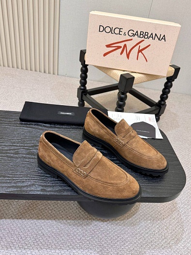 Мужские замшевые лоферы Dolce & Gabbana   