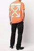 Оранжевая оверсайз футболка Off-White Teenage Engineering
