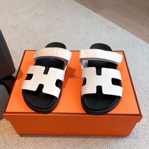 Женские сандалии Hermes Premium - White   