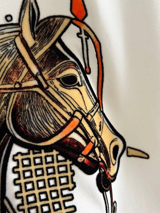 Белая женская футболка Hermes premium