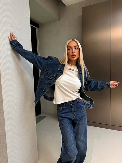 Женская джинсовая куртка Loro Piana premium - Blue   