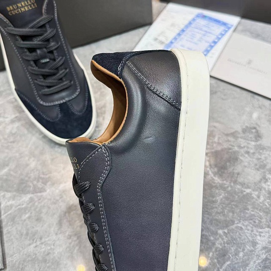 Мужские комбинированные кроссовки Brunello Cucinelli