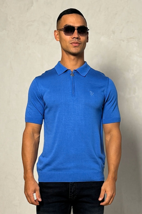 Мужское синее поло Stefano Ricci