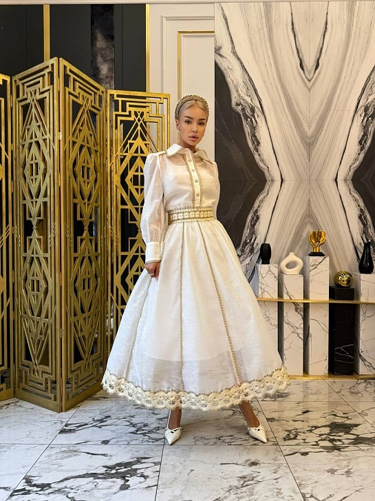 Женский белый костюм двойка Zimmermann