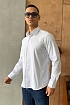 Мужская белая рубашка Hugo Boss logo-embroidered