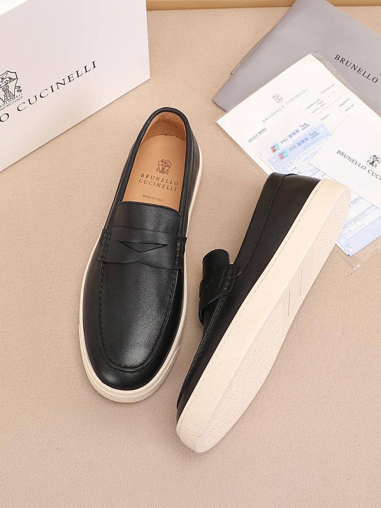 Мужские кожаные лоферы Brunello Cucinelli
