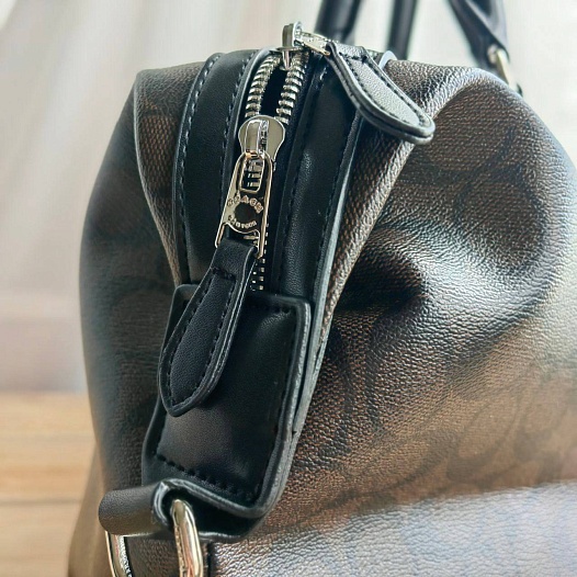 Кожаная дорожная сумка Coach monogram 45x20 см   