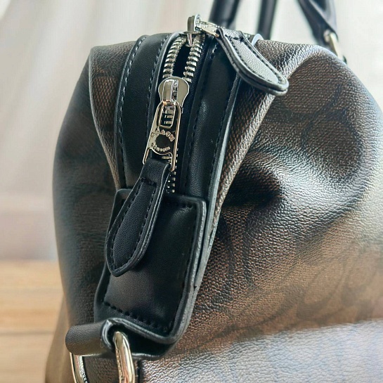 Кожаная дорожная сумка Coach monogram 45x20 см