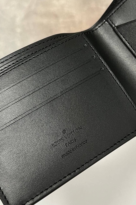 Кожаный кошелёк Louis Vuitton Damier Infini 12x9 см