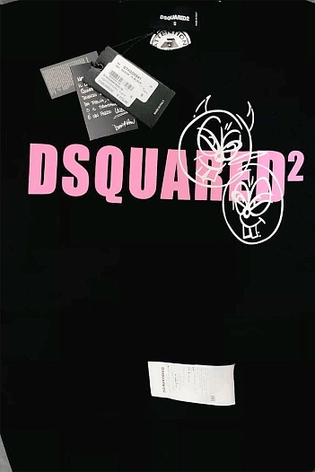 Мужская чёрная футболка Dsquared2   