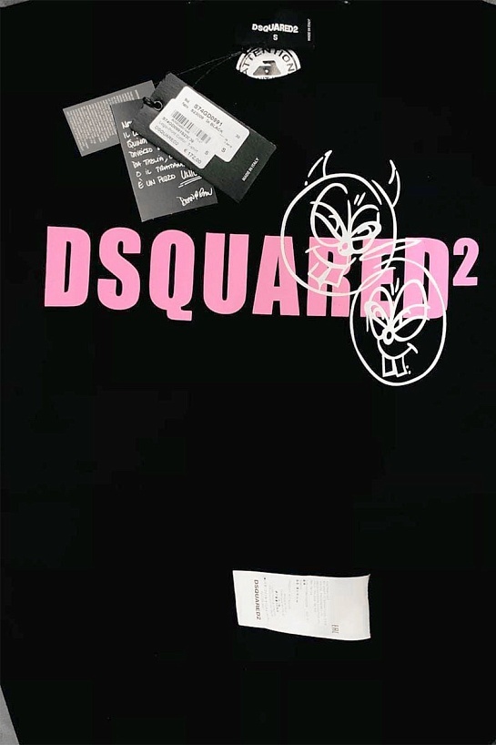 Мужская чёрная футболка Dsquared2