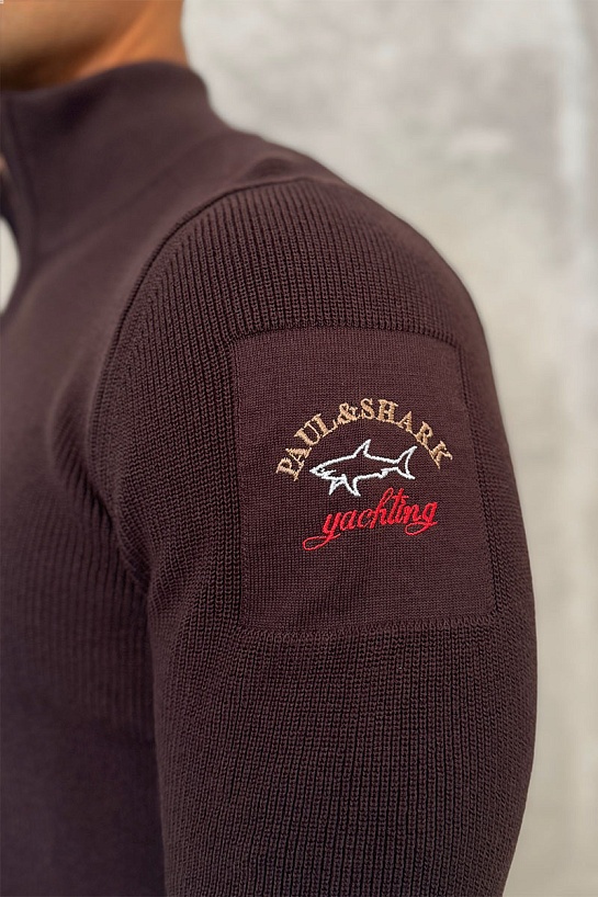 Мужской джемпер Paul & Shark zip-up - Brown