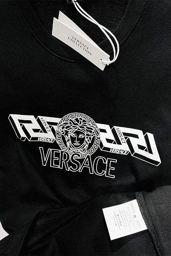 Мужская футболка Versace Medusa - Black   