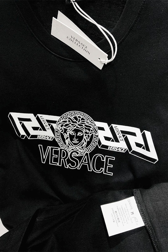 Мужская футболка Versace Medusa - Black