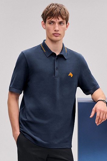 Мужское поло Hermes Premium - Navy   