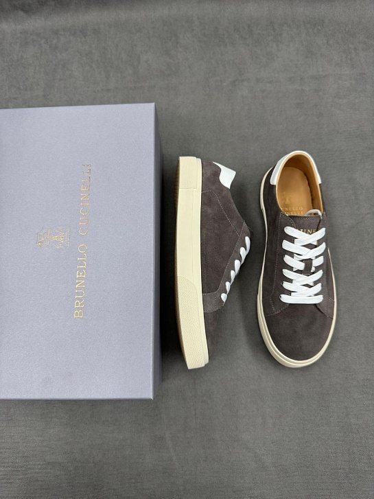 Мужские замшевые кроссовки Brunello Cucinelli