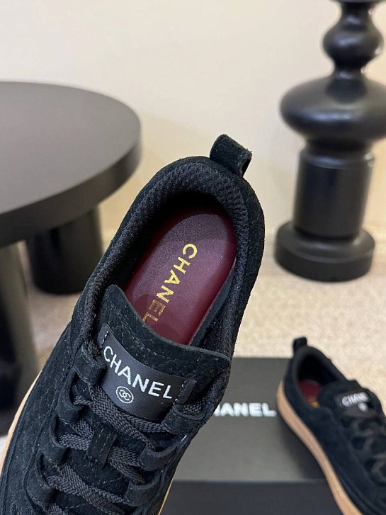 Женские замшевые кроссовки Chanel premium