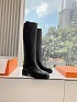 Женские кожаные сапоги Hermes Premium - Black
