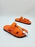 Женские замшевые сандалии Hermes Chypre - Orange