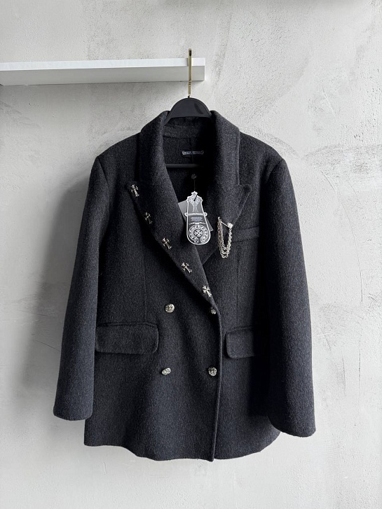 Женский шерстяной пиджак Chrome Hearts premium