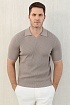 Мужское бежевое поло Brunello Cucinelli Premium