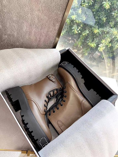 Женские кожаные ботинки Celine Premium   