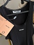 Женская чёрная майка MIU MIU premium