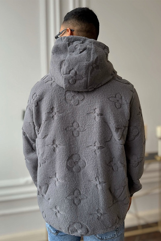 Мужская двусторонняя куртка Louis Vuitton Monogram - Grey