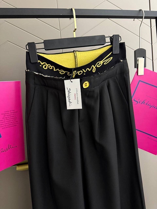 Женские чёрные брюки Schiaparelli premium