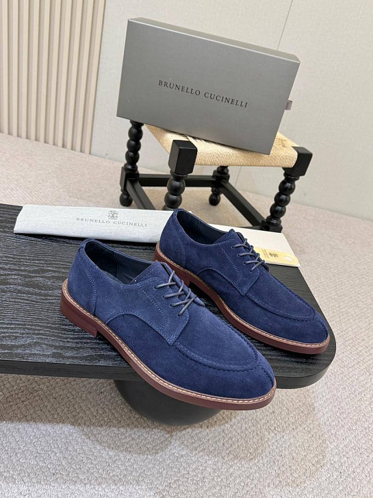 Замшевые ботинки Brunello Cucinelli derby - Blue