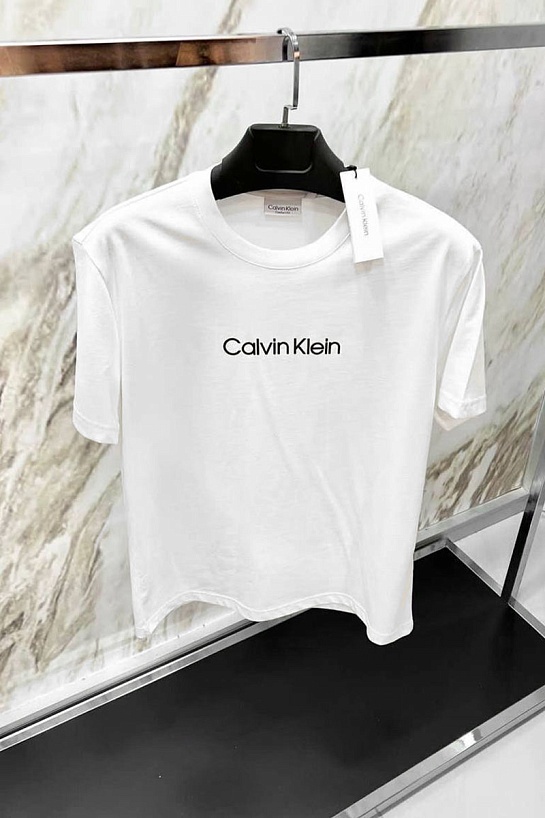 Мужская белая футболка Calvin Klein logo-print