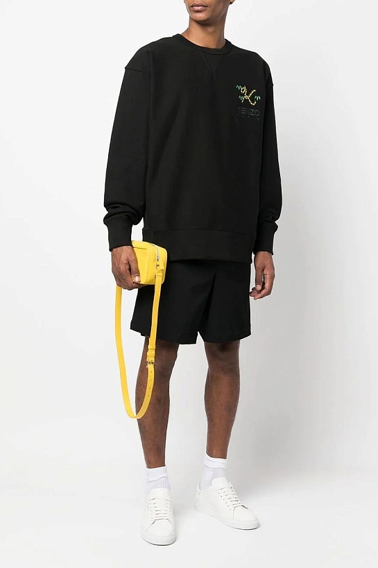 Мужской свитшот чёрного цвета Kenzo logo-print