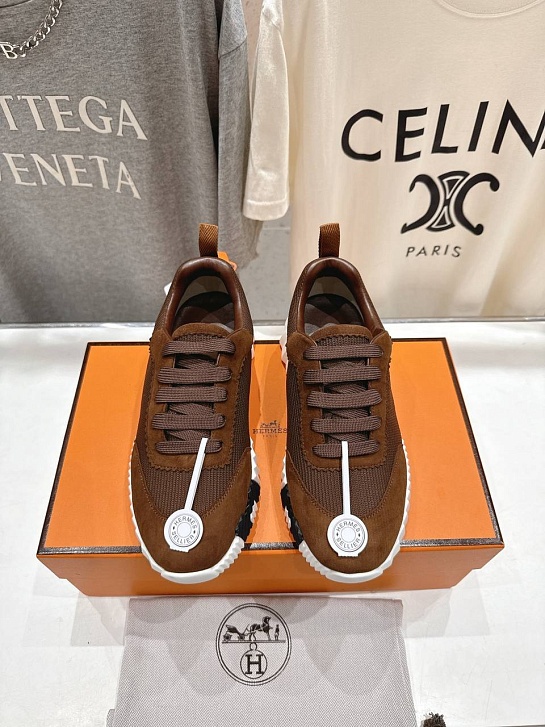 Женские кроссовки Hermes Bouncing  premium - Brown