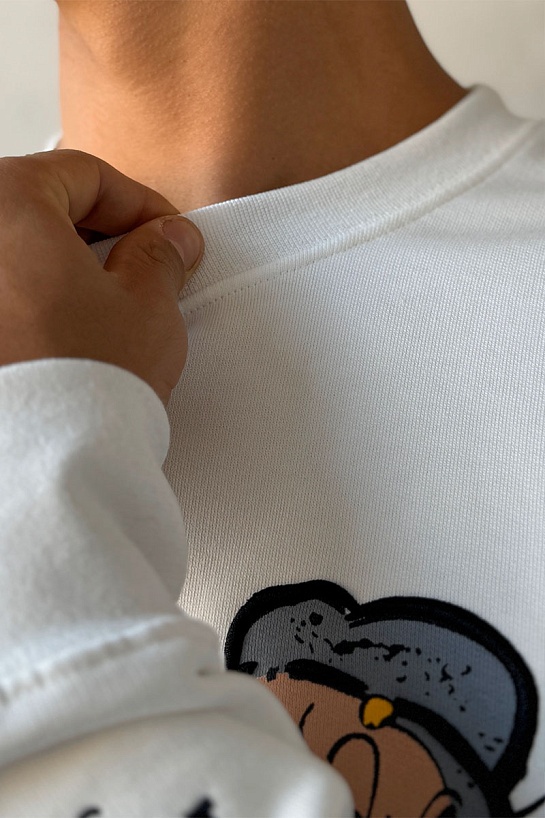 Свитшот белого цвета Iceberg Popeye