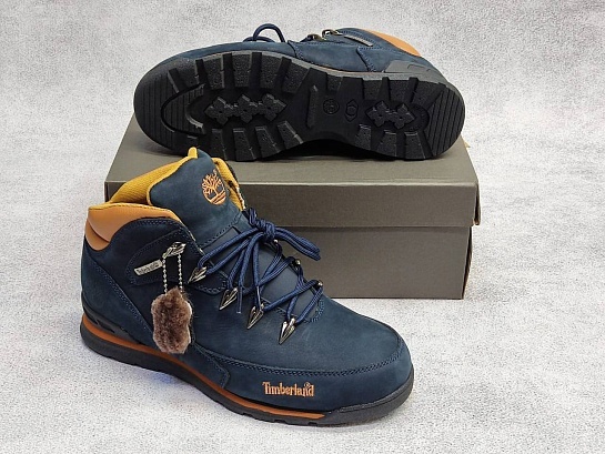 Мужские ботинки с мехом Timberland Euro Rock Hiker - Navy
