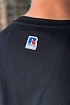 Мужская чёрная футболка Hugo Boss x Russell Athletic