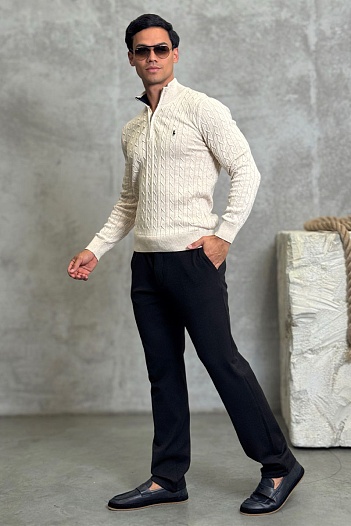 Мужской джемпер Polo Ralph Lauren cable-knit - Beige   