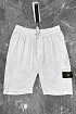 Мужские белые шорты Stone Island compass-patch