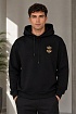 Чёрное худи Dolce & Gabbana Bee Crown embroidery